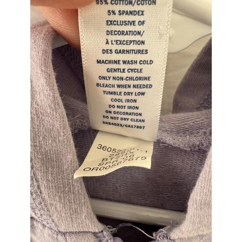 Old Navy Girls 3T Lavender Hoodie Full Zip Butterfly Embroidered Toddler Jacket